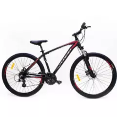 PHOENIX - Bicicleta MTB Phoenix 21 Vel Aro 29 Negro Rojo Blanco