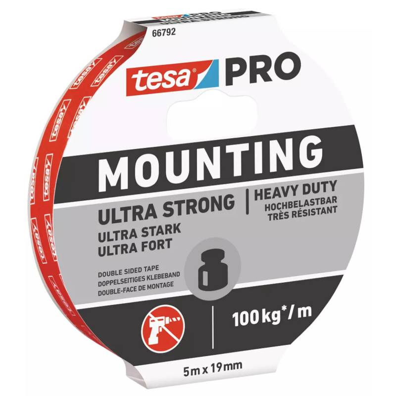 TESA - Cinta Doble Contacto Ultra Fuerte Pro 19mm x 5mts tesa
