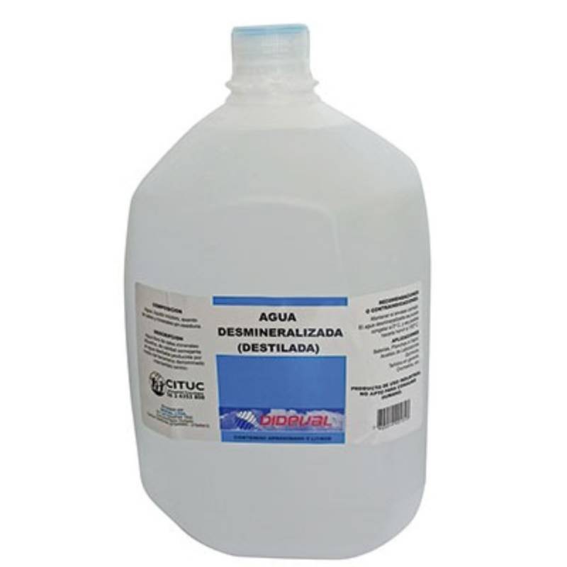 Agua Destilada Desmineralizada Bidon 5 Litros