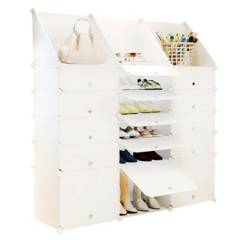 INSPIRACCI - Closet zapatero modular grande blanco