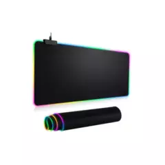 RGB - Mouse Pad Rgb 80x30cm Gamer Led - Negro Pro
