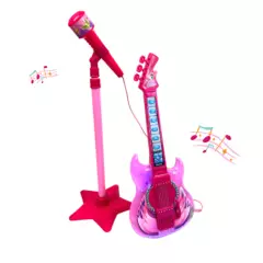 SANTU HOME & DECO - Guitarra Musical Infantil con Micrófono Karaoke