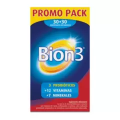 BION - Pack Bion 3 Vitaminas Minerales Y Probióticos 60 Comprimidos