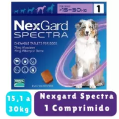 BOEHRINGER INGELHEIM - Nexgard SPECTRA® - Perros 15,1 A 30Kg (1 comprimido)