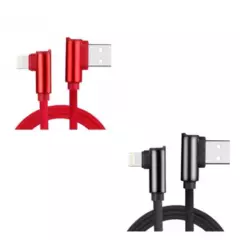CHOETECH - 2x Cable Para Iphone Lightning 1,2 Mts Negro Y Rojo