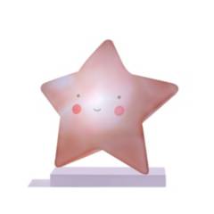 GENERICO - Lámpara Espanta Cuco Estrella Rosada  (Incluimos Pilas Alcalinas)