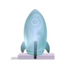 GENERICO - Lámpara Espanta Cuco Cohete Azul  (Incluimos Pilas Alcalinas)