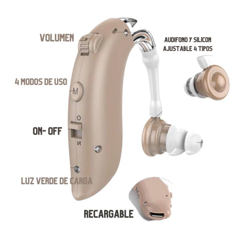 Cómo funcionan los audífonos recargables para la sordera?