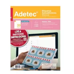 ADETEC - Papel Para Impresora 330 Etiquetas Autoadhesivas Blancas