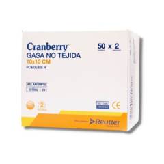 CRANBERRY - Gasa No Tejida Estéril 10x10cm Cranberry 50 Sobres X 2 Un.