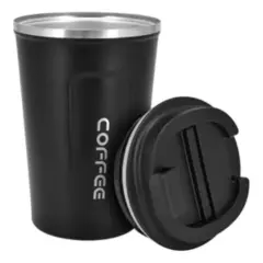 GENERICO - Negro Vaso Termico Portátil de doble capa de acero inoxidable café