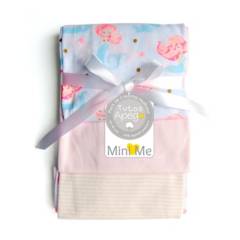 MINI ME - Pack de Manta Tuto para bebé Mini Me rosado