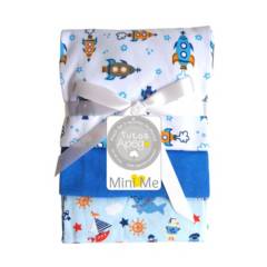MINI ME - Pack de Manta Tuto para bebé Mini Me azul