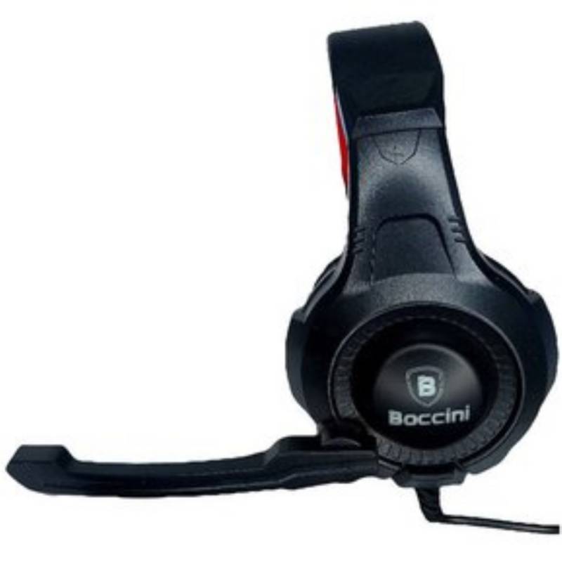 BOCCINI - Audifono Ps4 Con Luz  Gamer Con Microfono Plegable Rojo