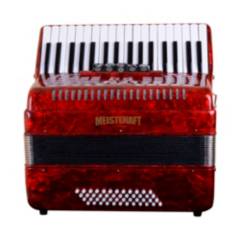 MEISTEHAFT - Acordeón Cromático a Piano 48 Bajos 5 Registro Rojo 485/rd