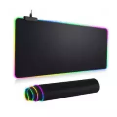 RGB - Mouse Pad Gamer RGB 30cm x 25cm negro con Luz Led