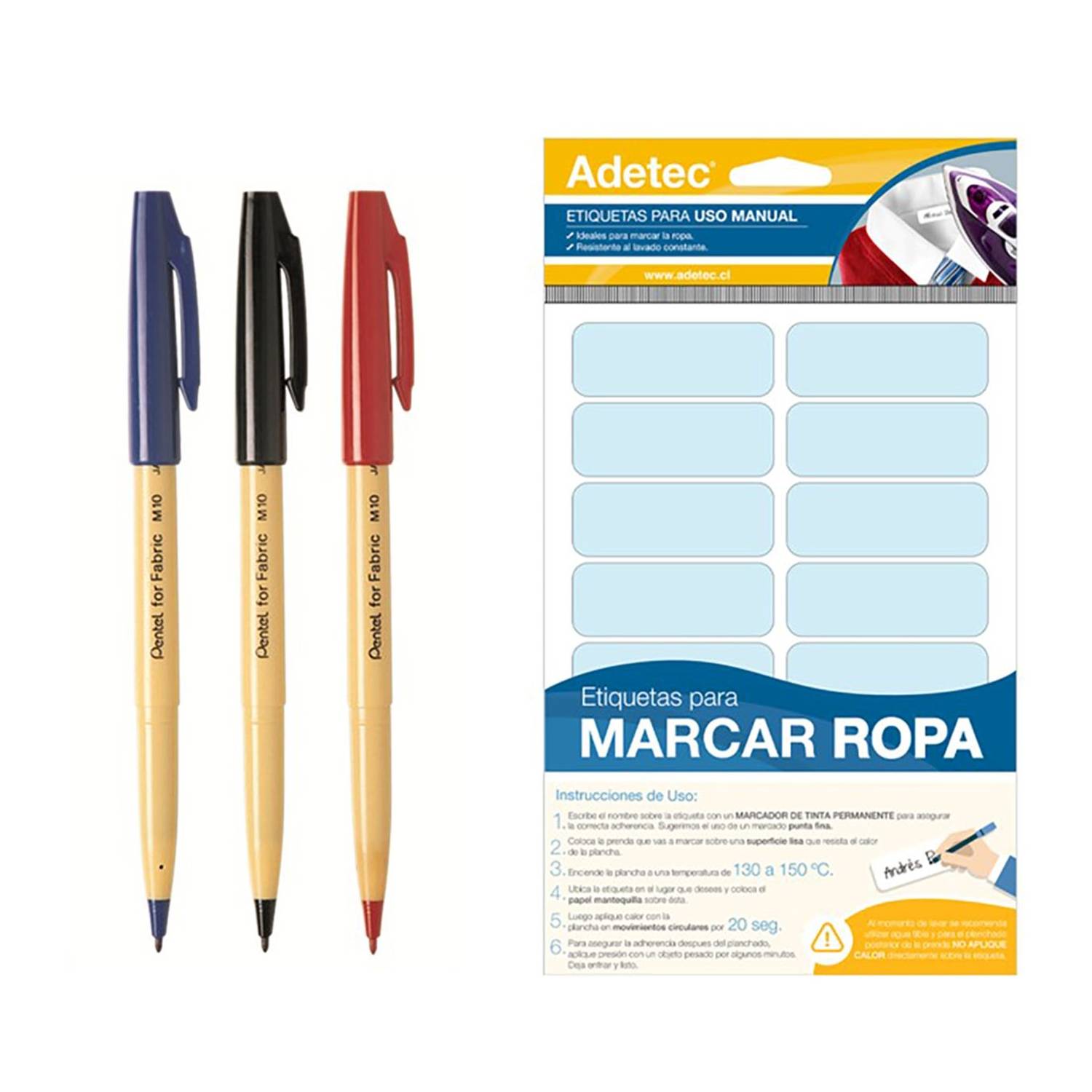 Marcador De Ropa Desechable M10 Negro 2 mm