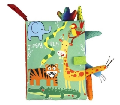 Libro tranquilo 1 2 años, libro sensorial táctil para niños pequeños 1 año,  libro táctil con hipopótamo jirafa león y títeres de dedo -  España