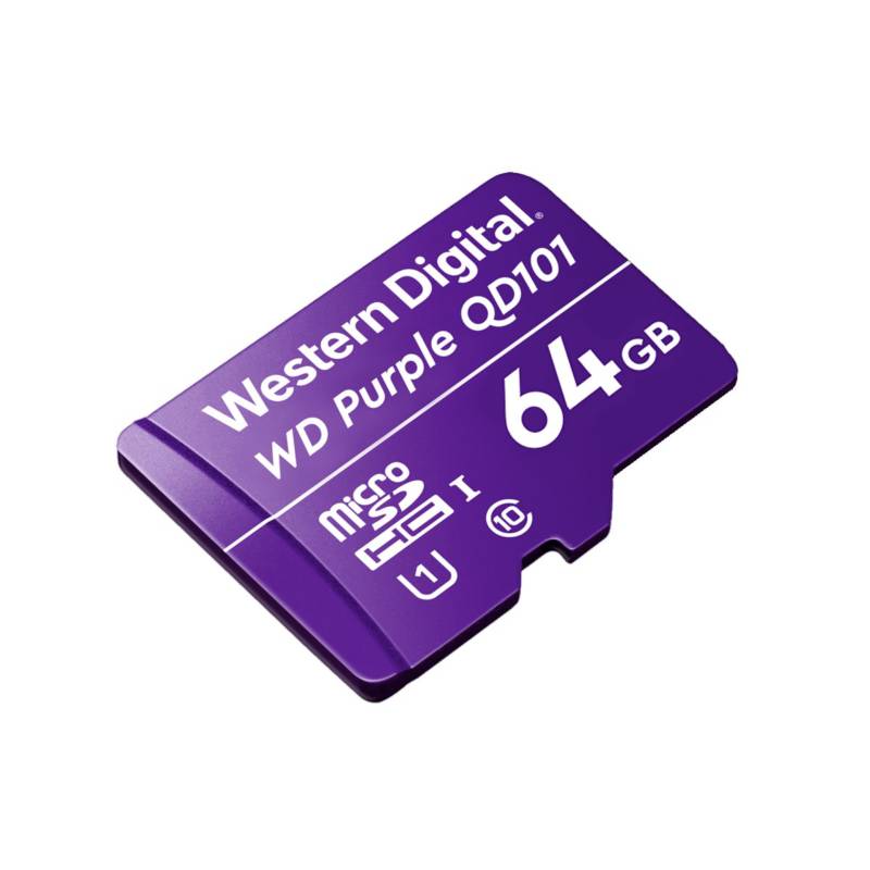 WESTERN DIGITAL - Memoria MicroSD Western Digital - 64gb WD Purple - Seguridad