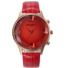 GENERICO - Relojes de joyería de moda de las señoras del rhinestone rojo