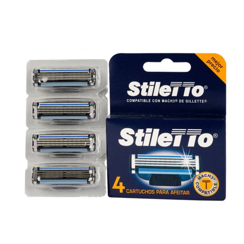 STILETTO - Kit cartucho repuesto Stiletto Compatible Macht® de Gillette®