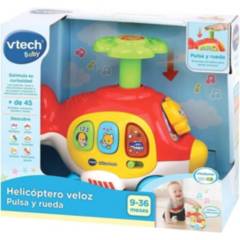 VTECH - Helicóptero Veloz Pulsa Y Rueda