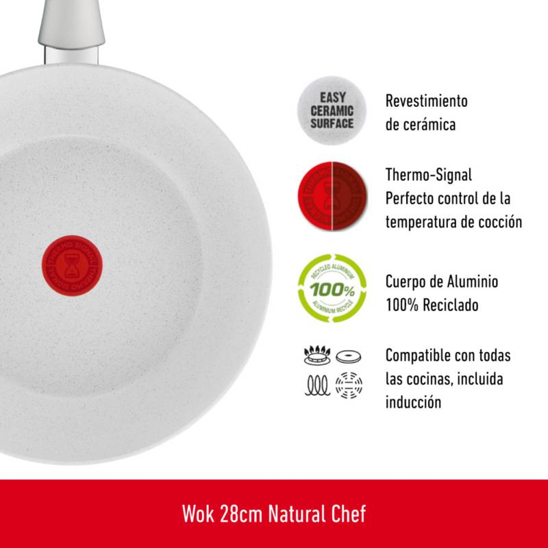 Tefal Intuition, Wok 28 cm, Mercator • Empresa Líder en importación de  productos para la mesa y cocina