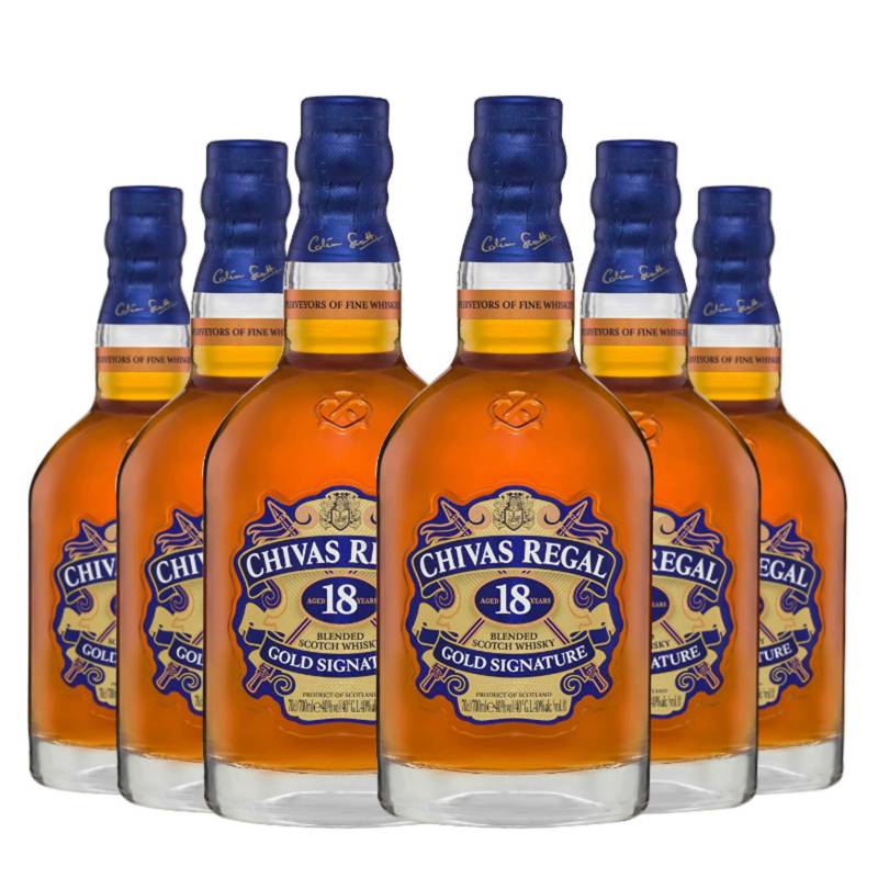 CHIVAS REGAL - 6 Whisky Chivas Regal 18 Años