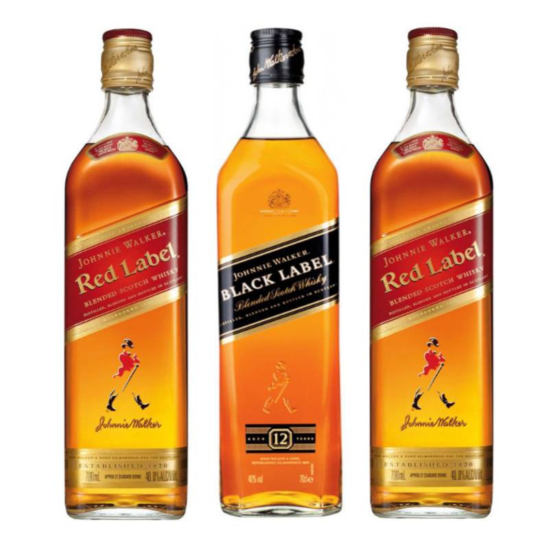 JOHNNIE WALKER - 3 Whisky Johnnie Walker Collection (Black + Red)