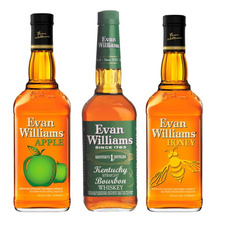 EVAN WILLIAMS - 3 Whisky Mix Evan William: Apple + Honey + Green Label (Bourbon)