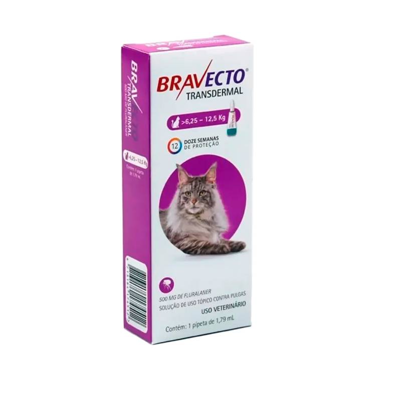 DRAG PHARMA - Bravecto Antiparasitario Pipeta Gatos 6,25 A 12,5 Kg 500 mg