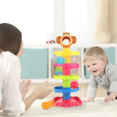 Juguete Bebé Con Bolas Rodante Y Torre Tobogán Para Niño