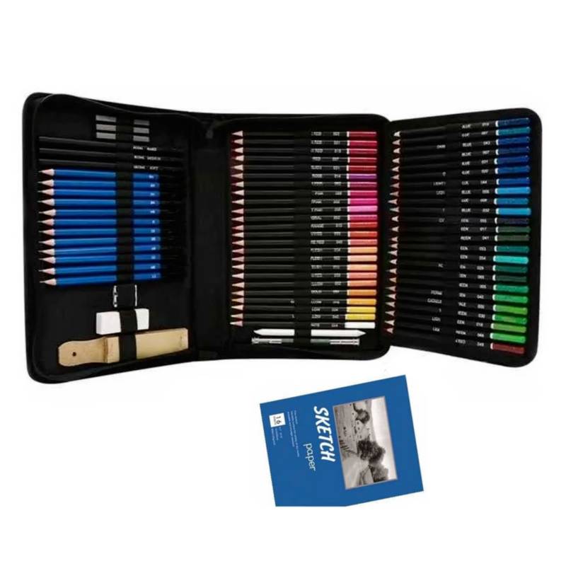 Kit Dibujo Profesional Colores Set De Lapices Estuche 96 Pcs – Adkar