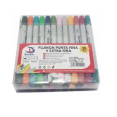 ARTIDIX - Plumon punta fina y extra fina 36 lápices