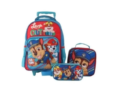 PAW PATROL Mochila Con Ruedas + Lonchera + Estuche Niño Paw Patrol