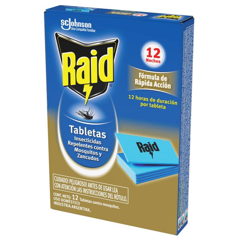 RAID - Raid Eléctrico Tabletas Mosquitos Y Zancudos Recarga 12un