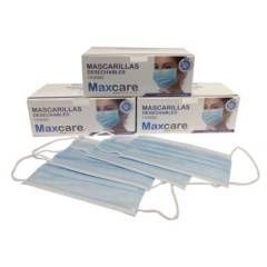 MAXCARE - Mascarilla 3 Pliegues Maxcare - Caja 50 Unid MAXCARE