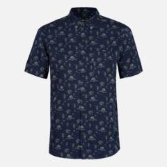 LIPPI - Camisa Hombre Woodpecker Short Sleeve Shirt Print Azul Noche Lippi