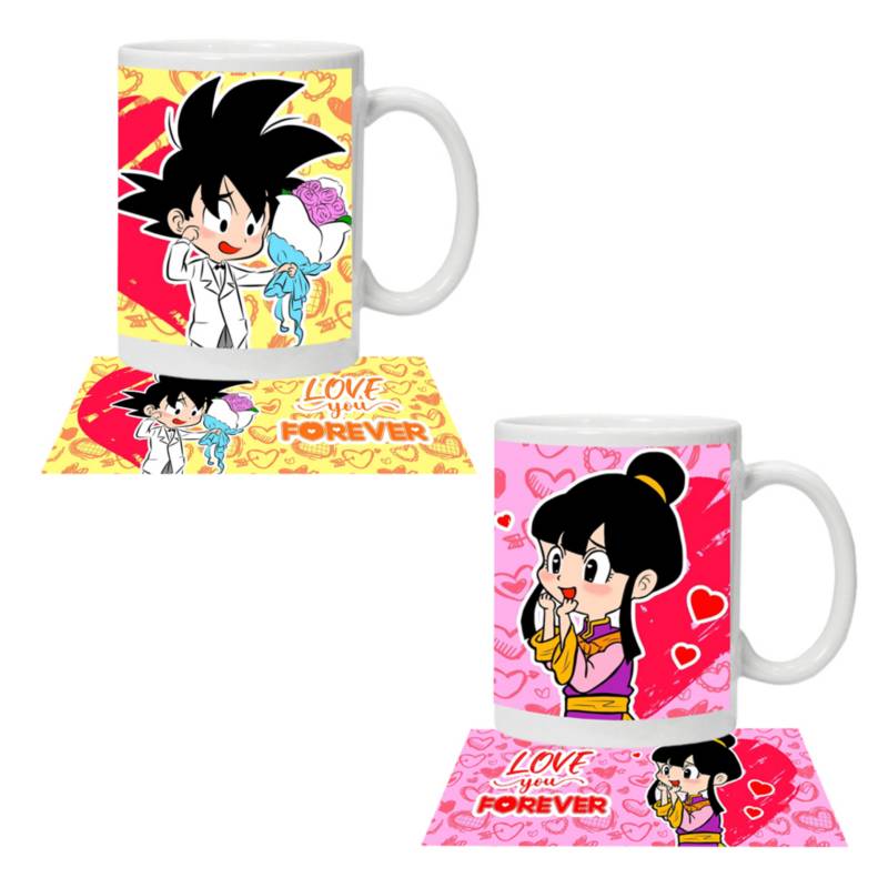  GRAFIMAX Pack Tazones Amor Dragon Ball Goku Y Milk Grafimax