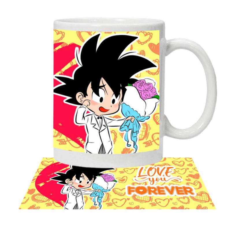  GRAFIMAX Pack Tazones Amor Dragon Ball Goku Y Milk Grafimax
