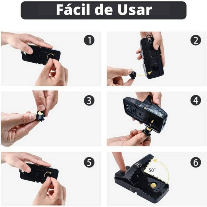 Trampa Para Ratones Segura Y Efectiva 6PK GENERICO