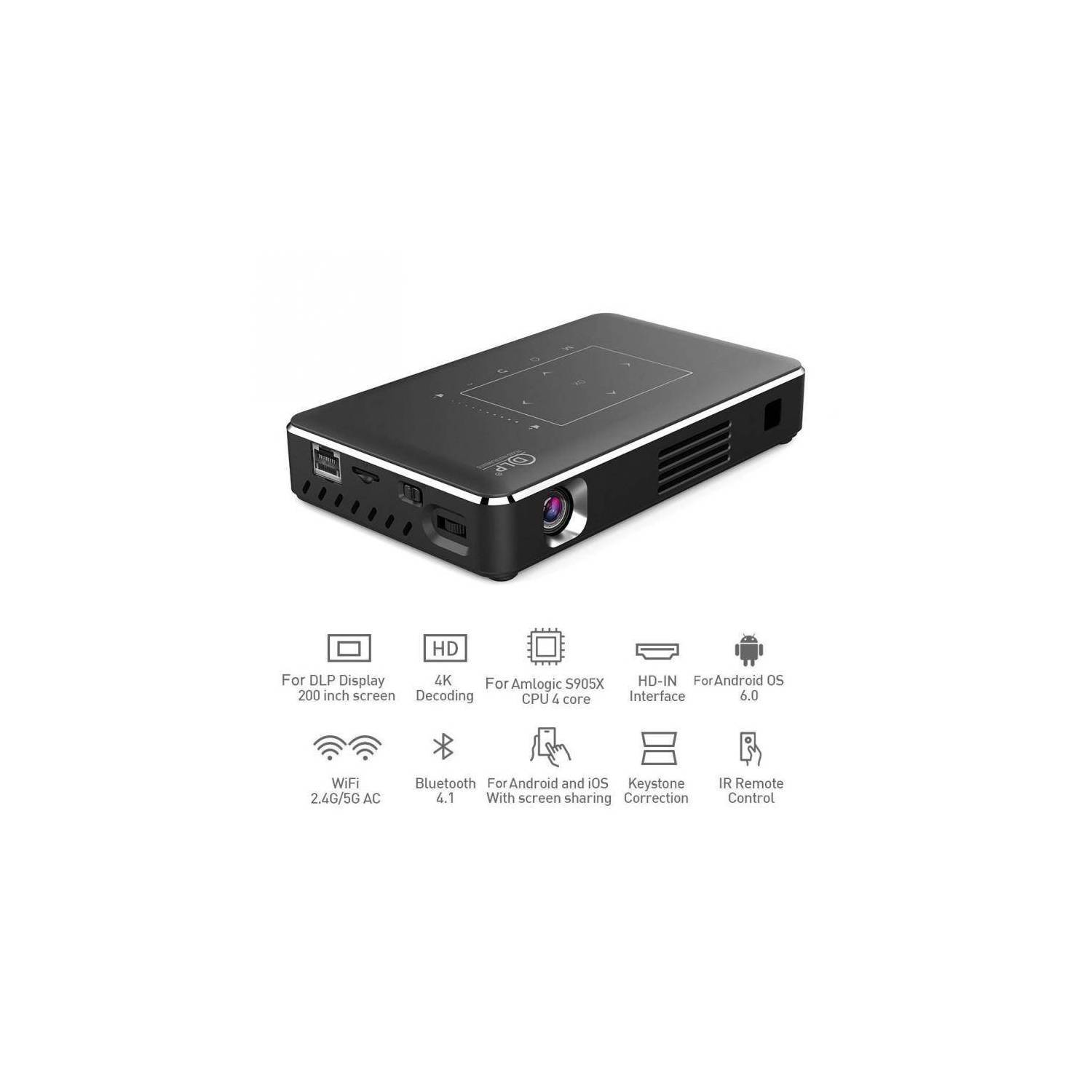 Mini Proyector Smart DLP con 4K HD, Bluetooth, WiFi, Chile