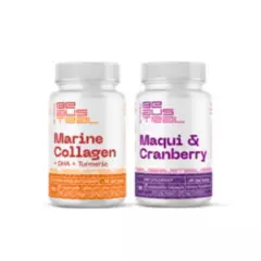 FULL COLAGENO - Colágeno DHA Curcuma + Maqui + Cranberry Suplemento 2 frascos 60 caps