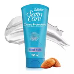 GILLETTE - Crema de Afeitar Gillette Satin Care Aceite Almendras 150mL