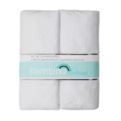 BAMBINO - Set 2 Mudadores para bebé impermeables Lisos Blancos