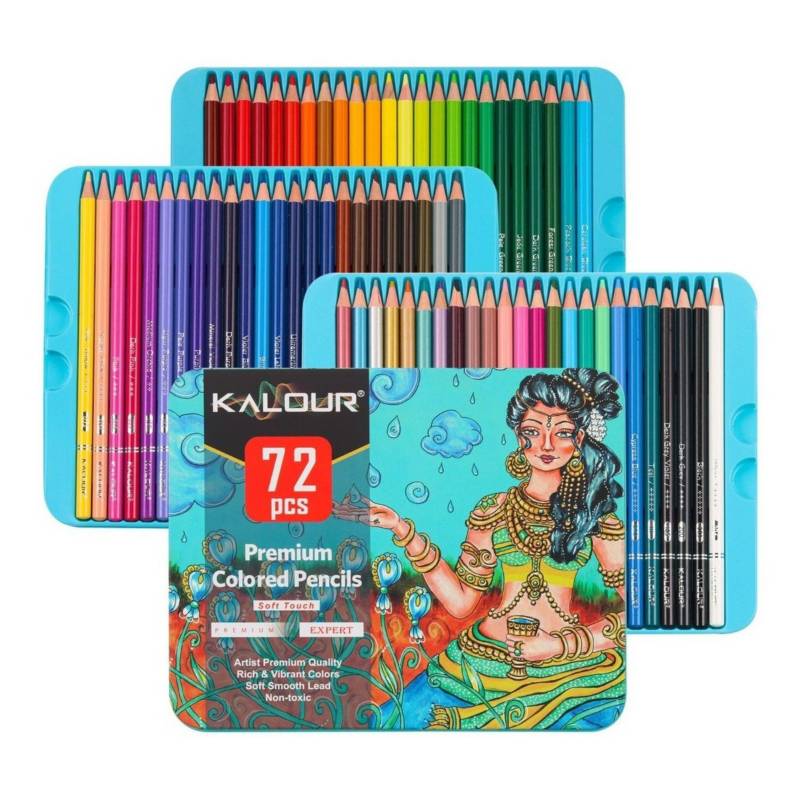 GENERICO Set 72 Lápices Profesionales De Colores con Estuche