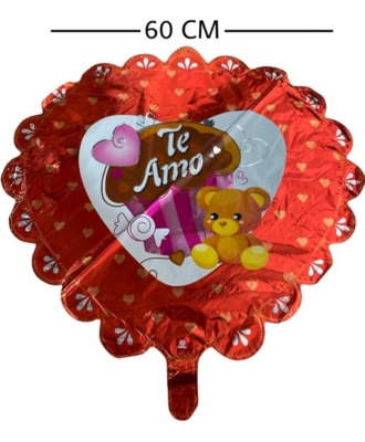 Pack 12 Globos Corazones Rojos Con Varillas Amor 45 Cm