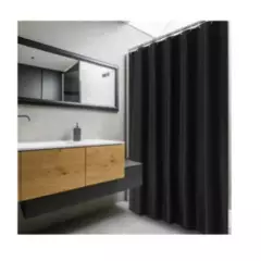 CARIBEE - Cortina Ducha Baño 180x180 Elegante Negro