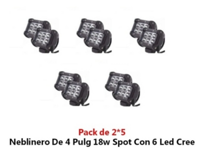 GENERICO Pack X2 Focos Led Para Autos 27w Neblinero Led 4x4 Protector