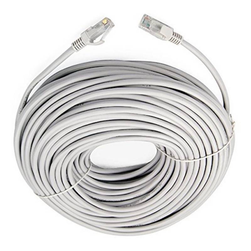 GENERICO Cable de red 20 metros categoria 5 Rj45 Lan Gris